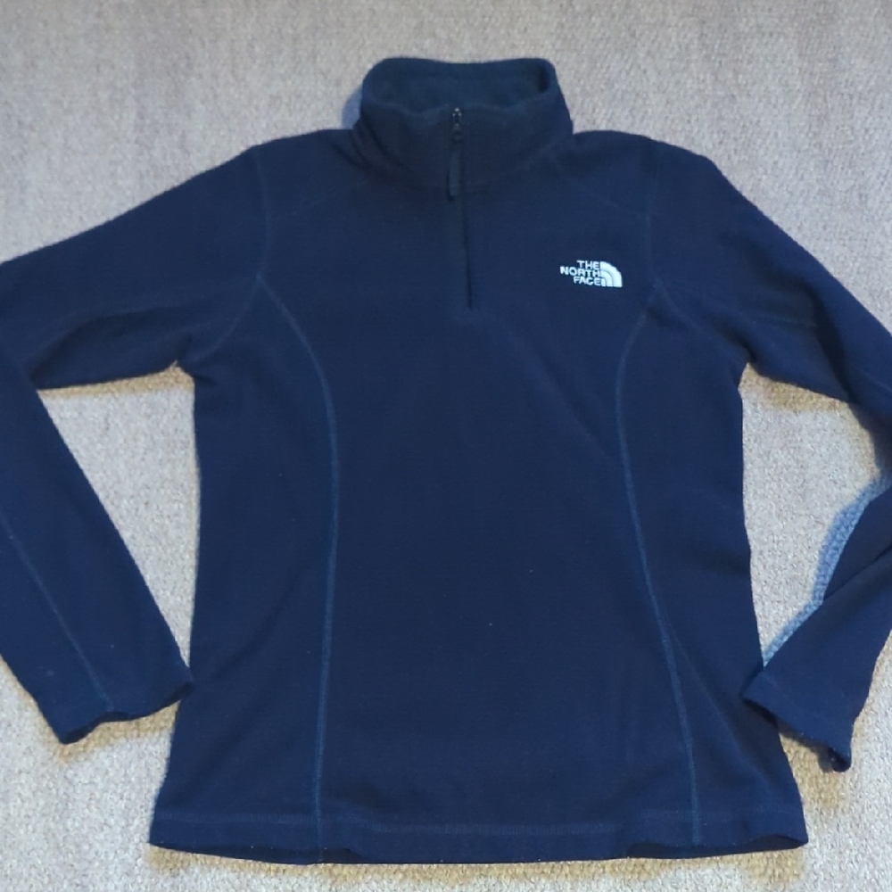 Women's The North Face Blue Quarter Zip Fleece Pullover Size XS